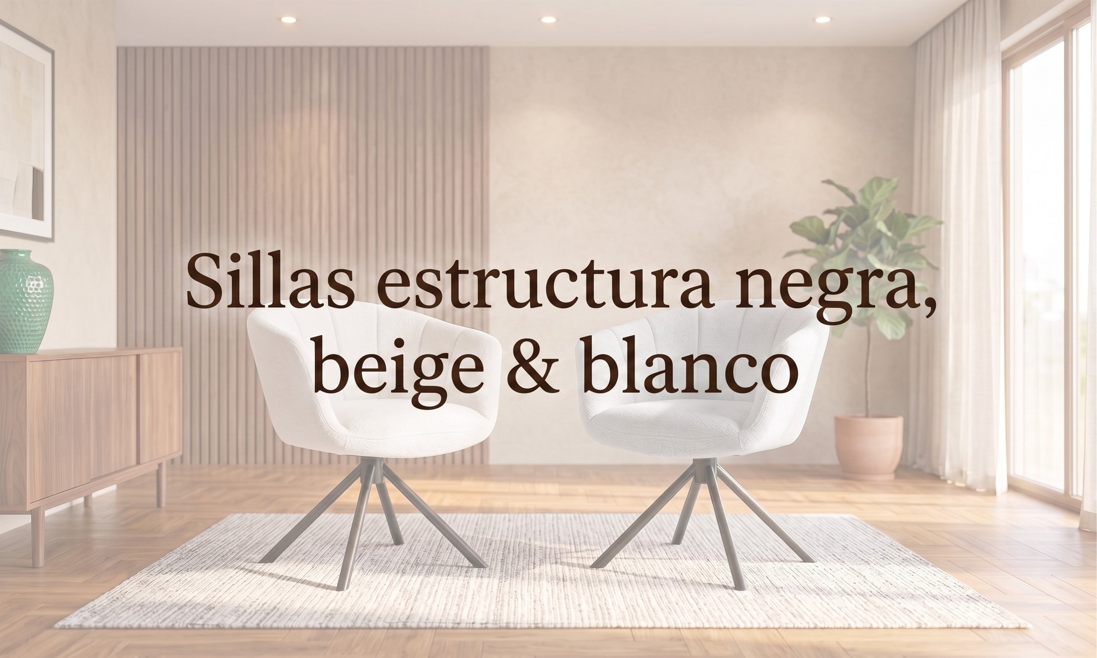 Sillas - Sillones | Estructura Negra - Beige & Blanca