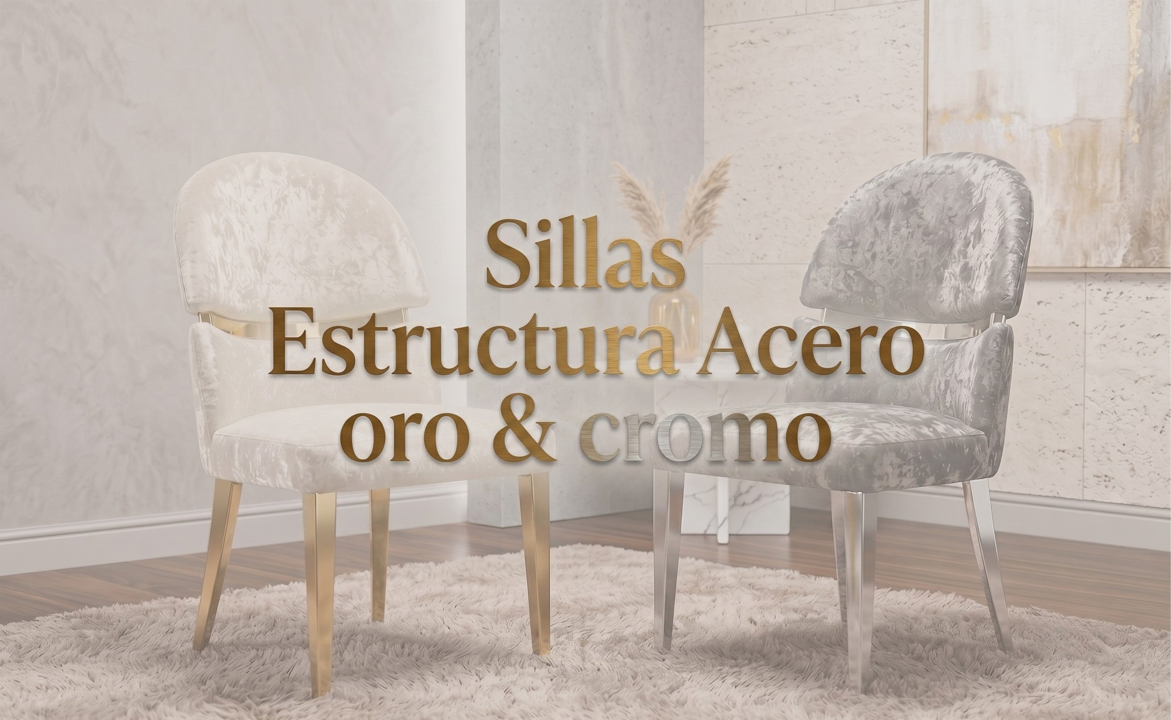 Sillas - Taburetes | Estructura Acero Oro & Cromo