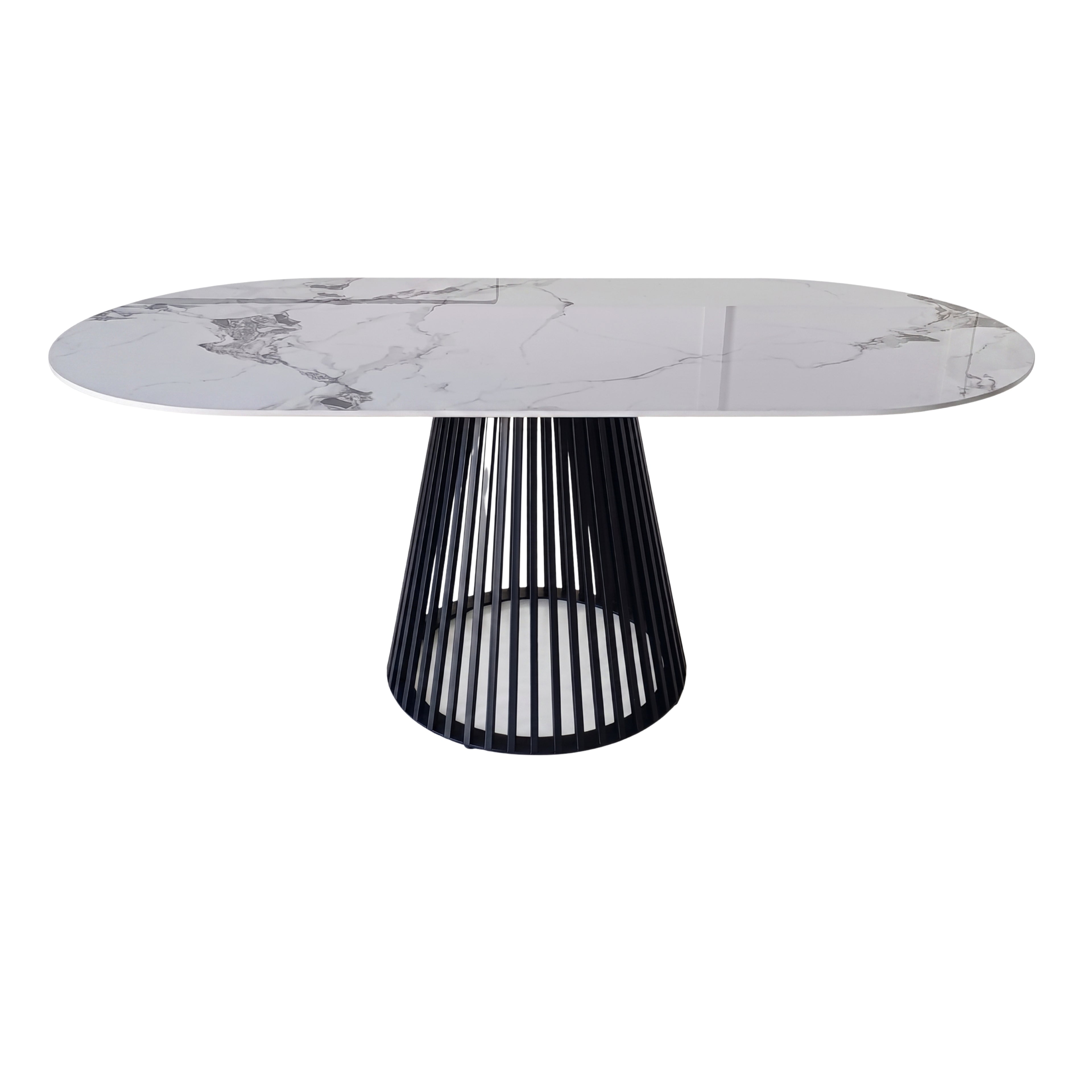 Mesa de Comedor Adele | Estructura Negra - Beige
