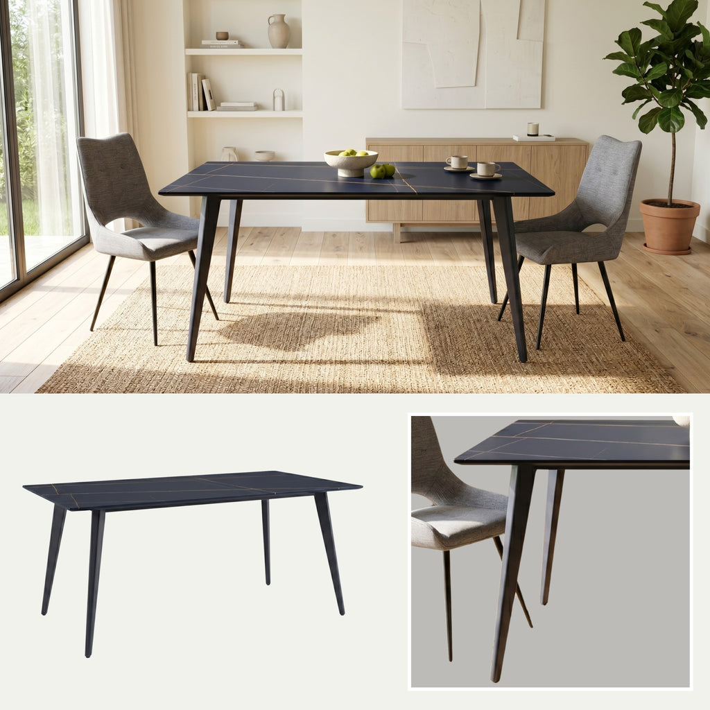 Mesa de Comedor Aguja | Estructura Negra