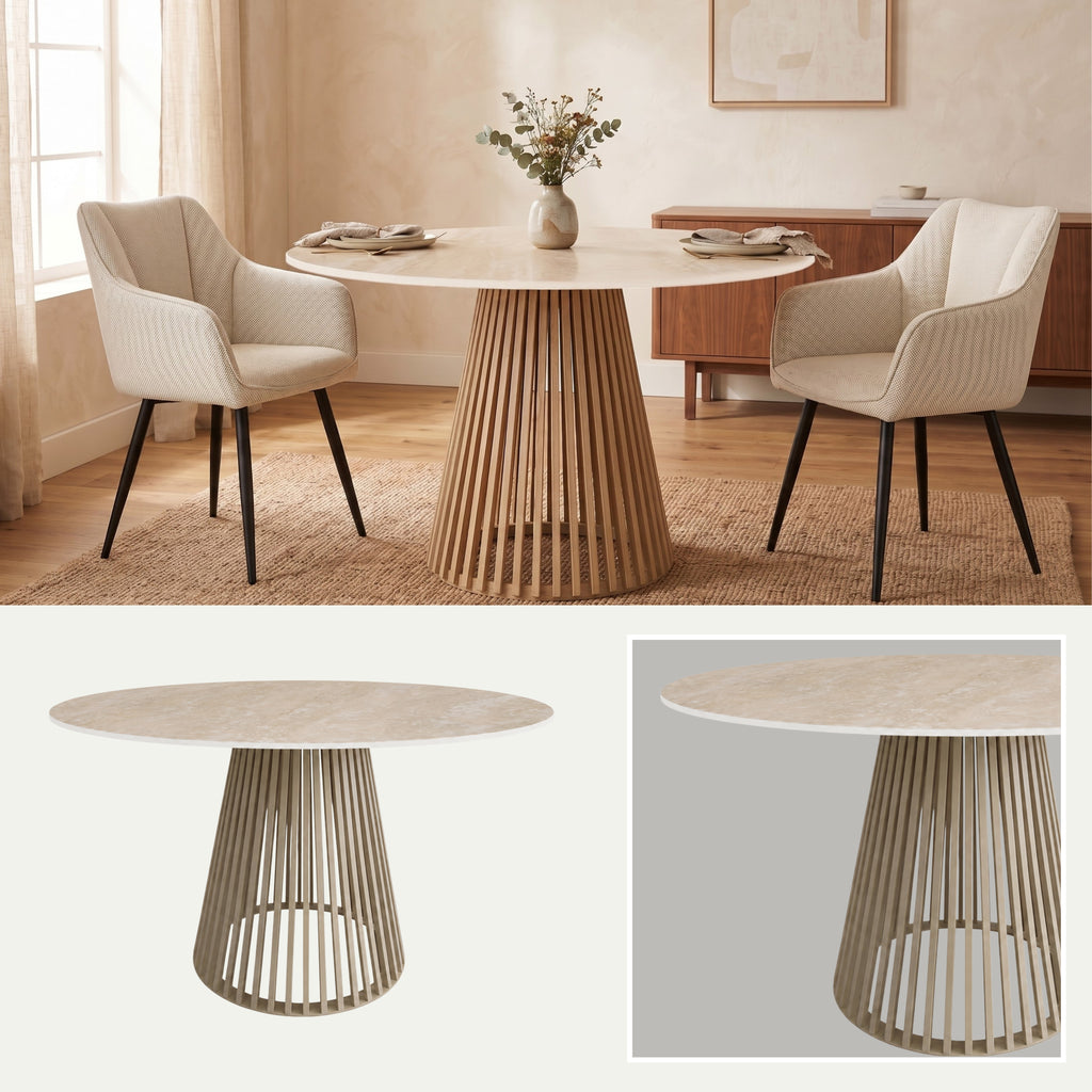 Mesa de Comedor Alejandra | Estructura Beige