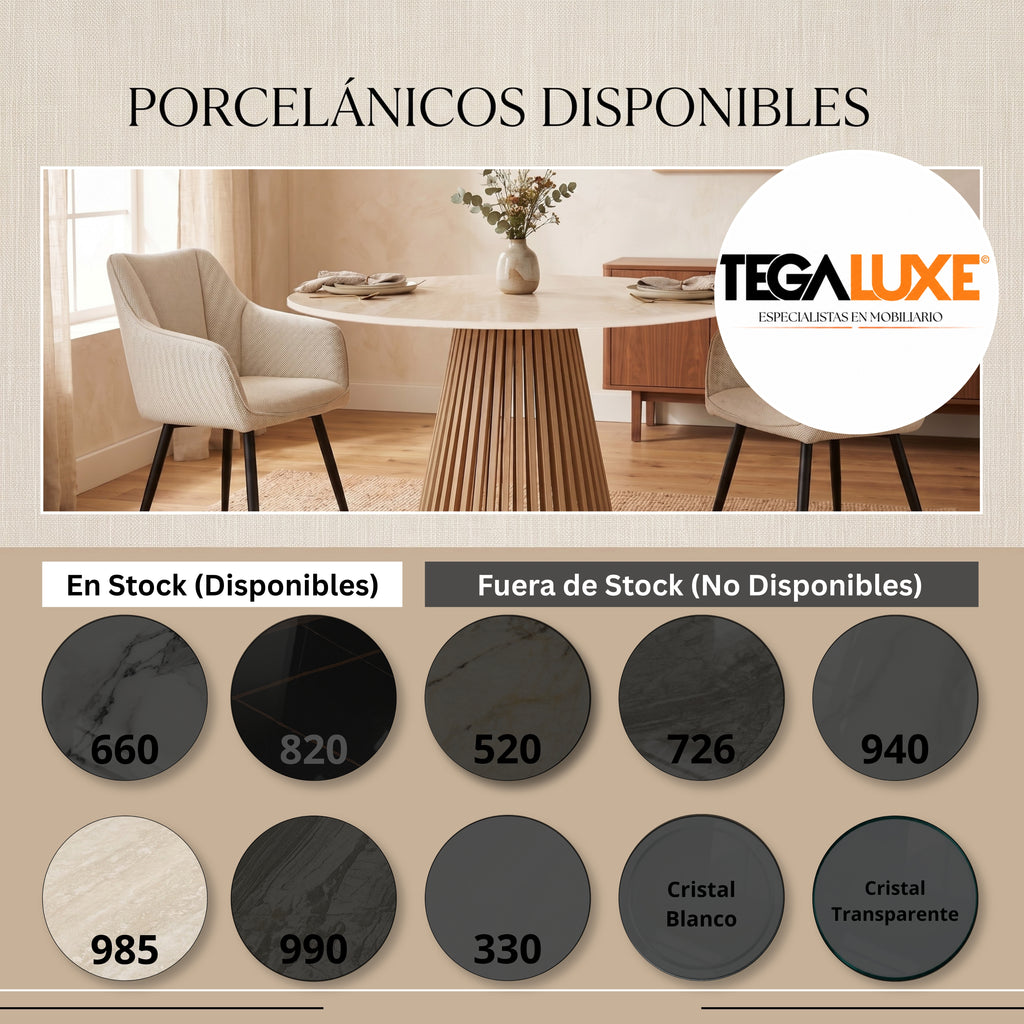 Mesa de Comedor Alejandra | Estructura Beige