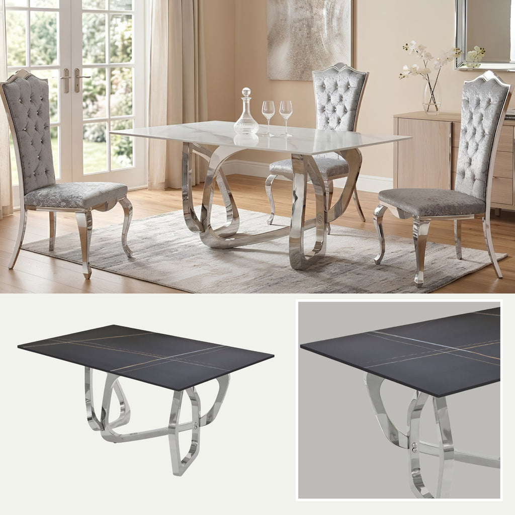 Mesa de Comedor Balinesa | Estructura Acero Cromo