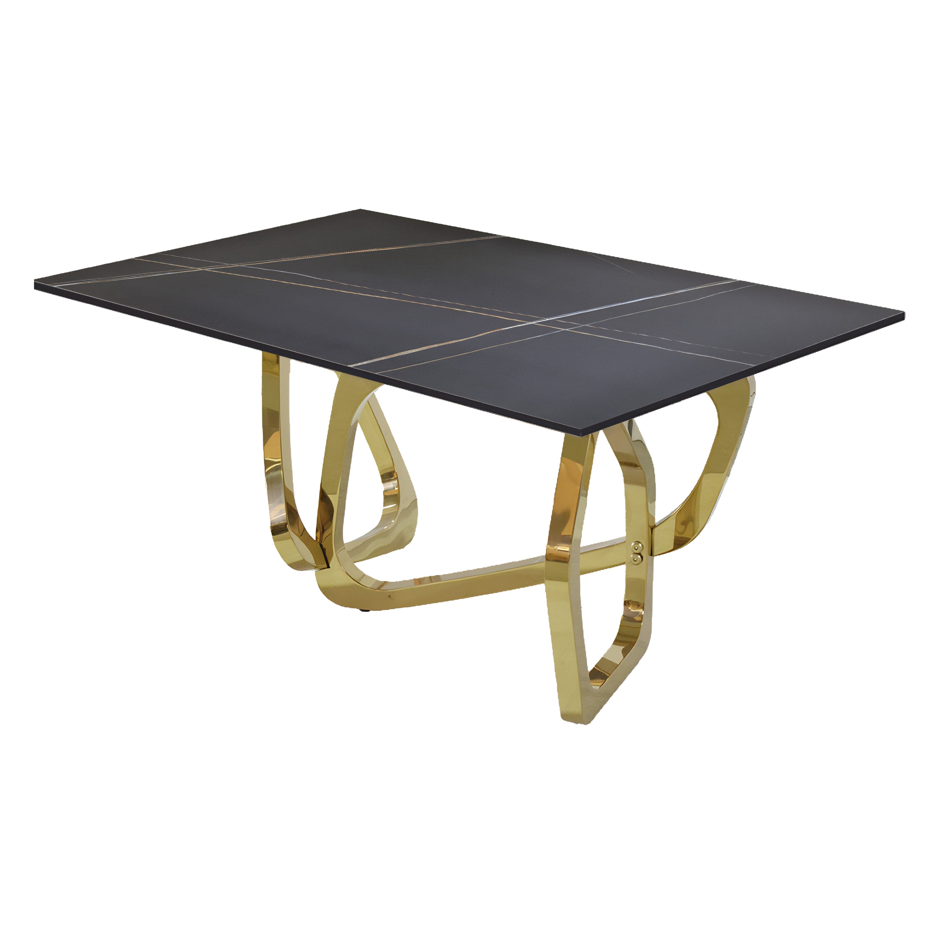 Mesa de Centro Balinesa | Estructura Acero Oro