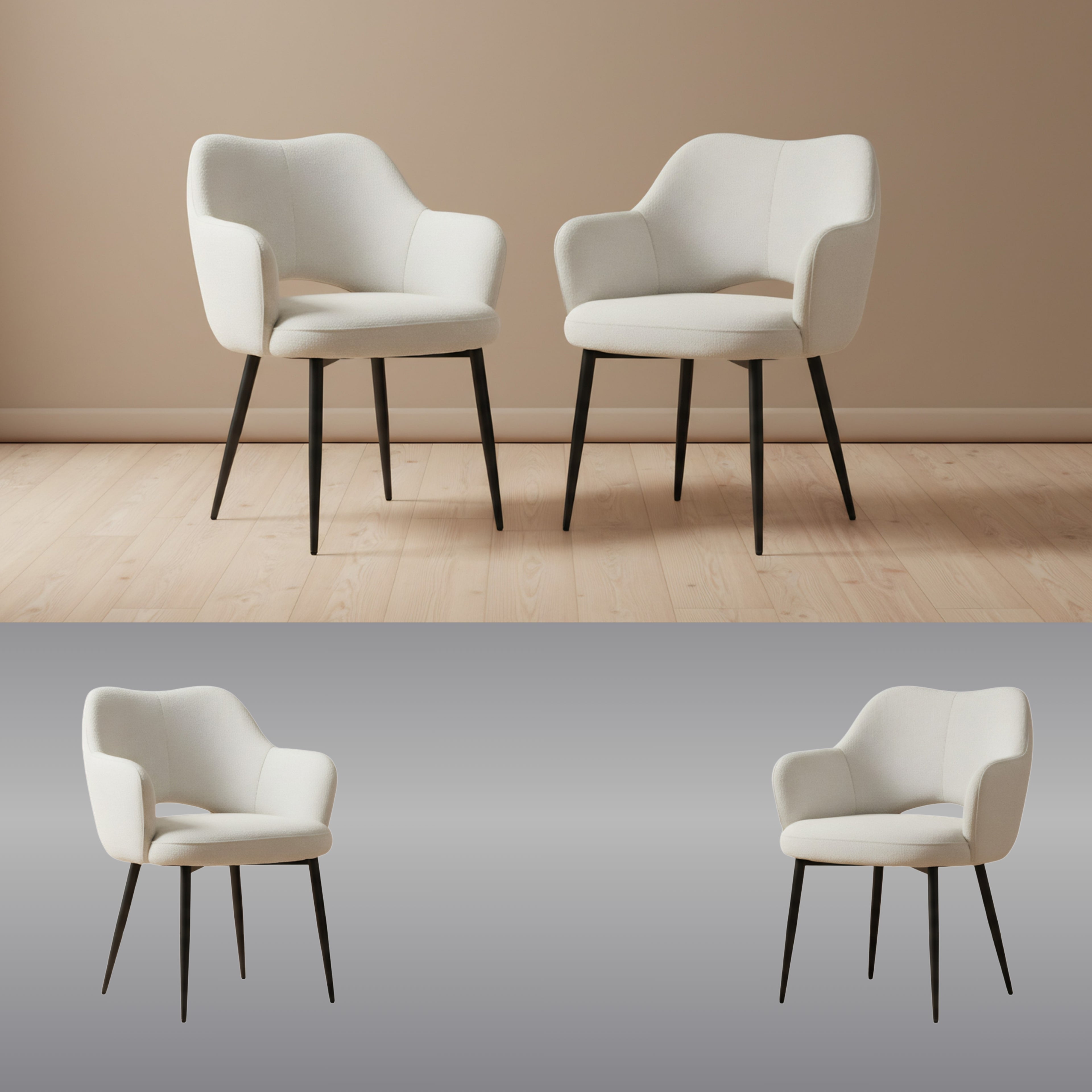 Silla Burdeos | Estructura Negra