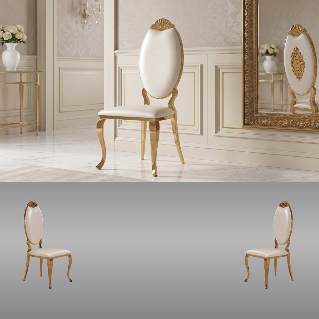 Silla Cataleya | Estructura Acero Oro