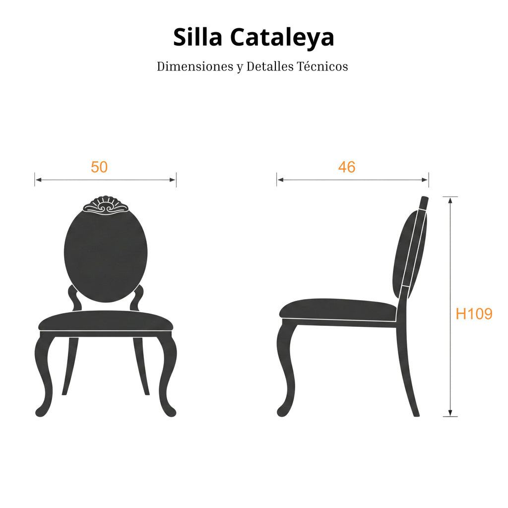 Silla Cataleya | Estructura Acero Cromo