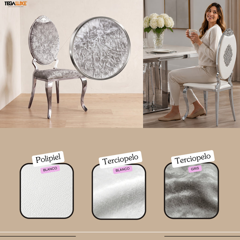 Silla Cataleya | Estructura Acero Cromo