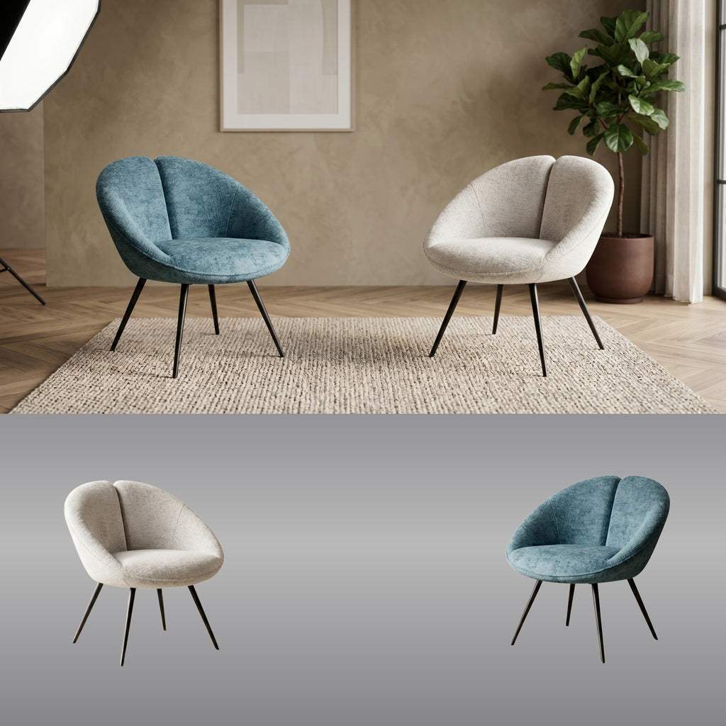 Silla Charlotte Giratoria 360º | Estructura Negra