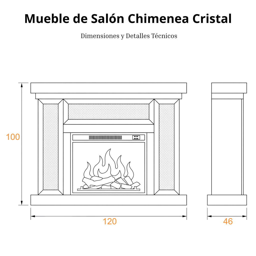 Chimenea Cristal | Mueble de Salón