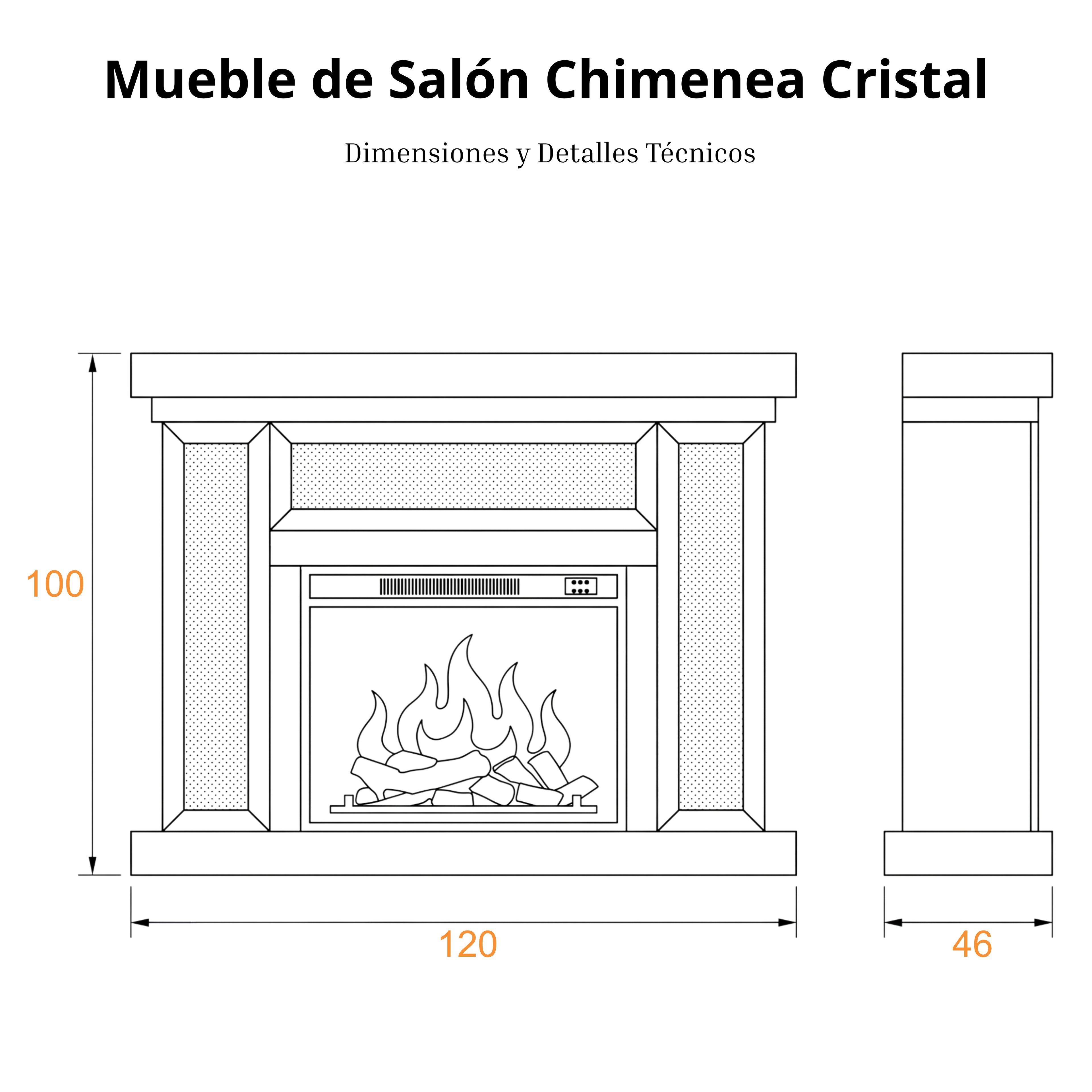 Chimenea Cristal | Mueble de Salón