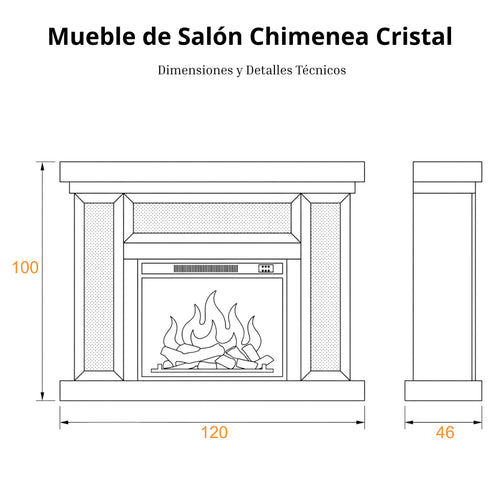 Chimenea Cristal | Mueble de Salón