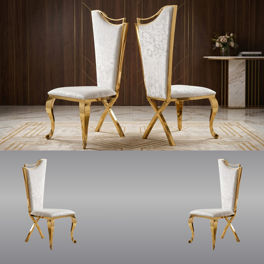 Silla Daniela | Estructura Acero Oro
