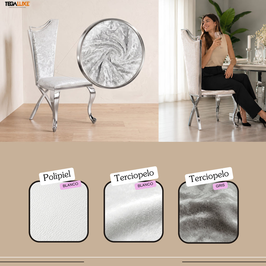 Silla Daniela | Estructura Acero Cromo