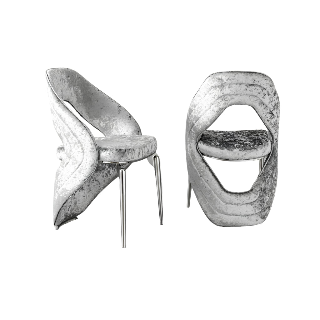 Silla Diamante | Estructura Acero Oro - Cromo