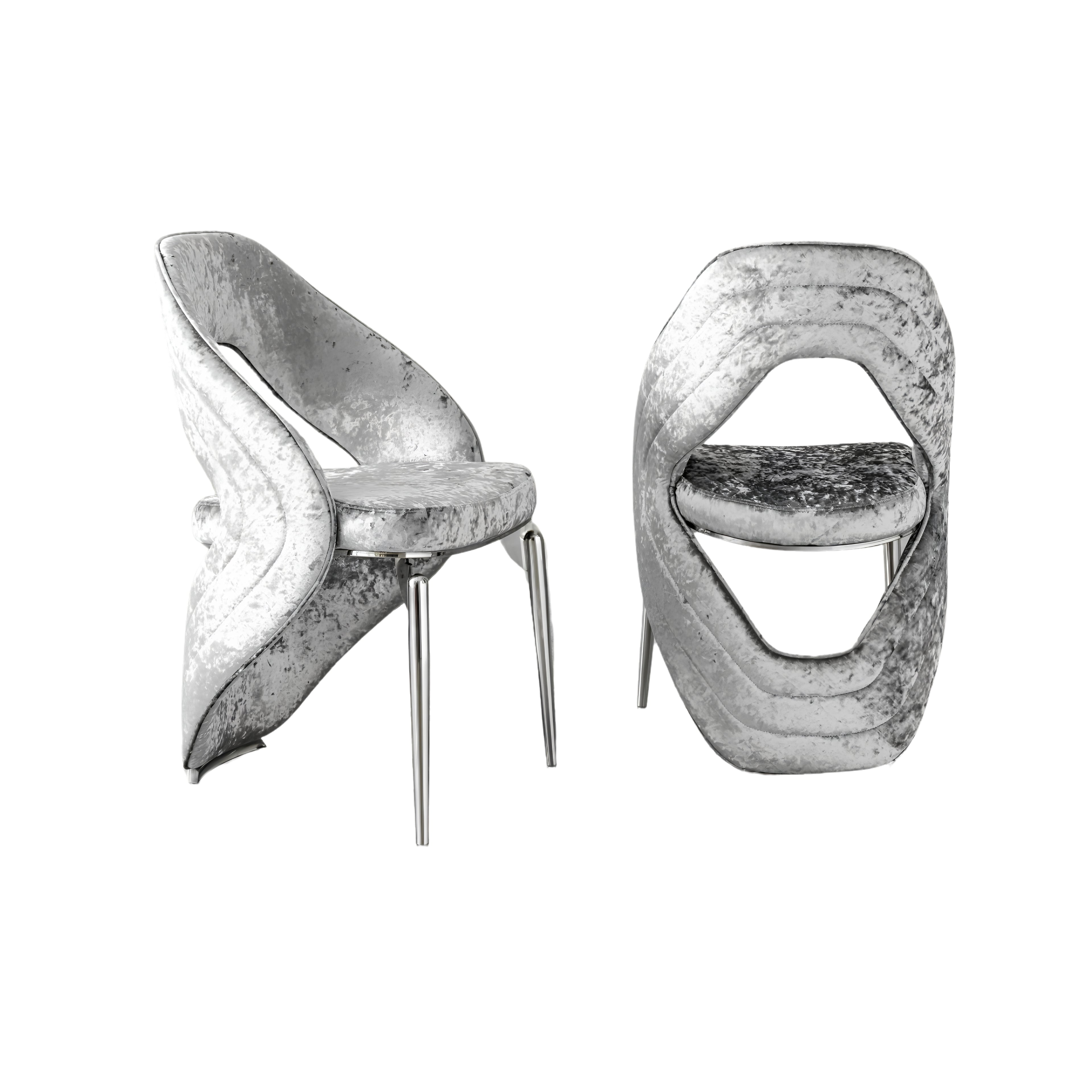 Silla Diamante | Estructura Acero Oro - Cromo