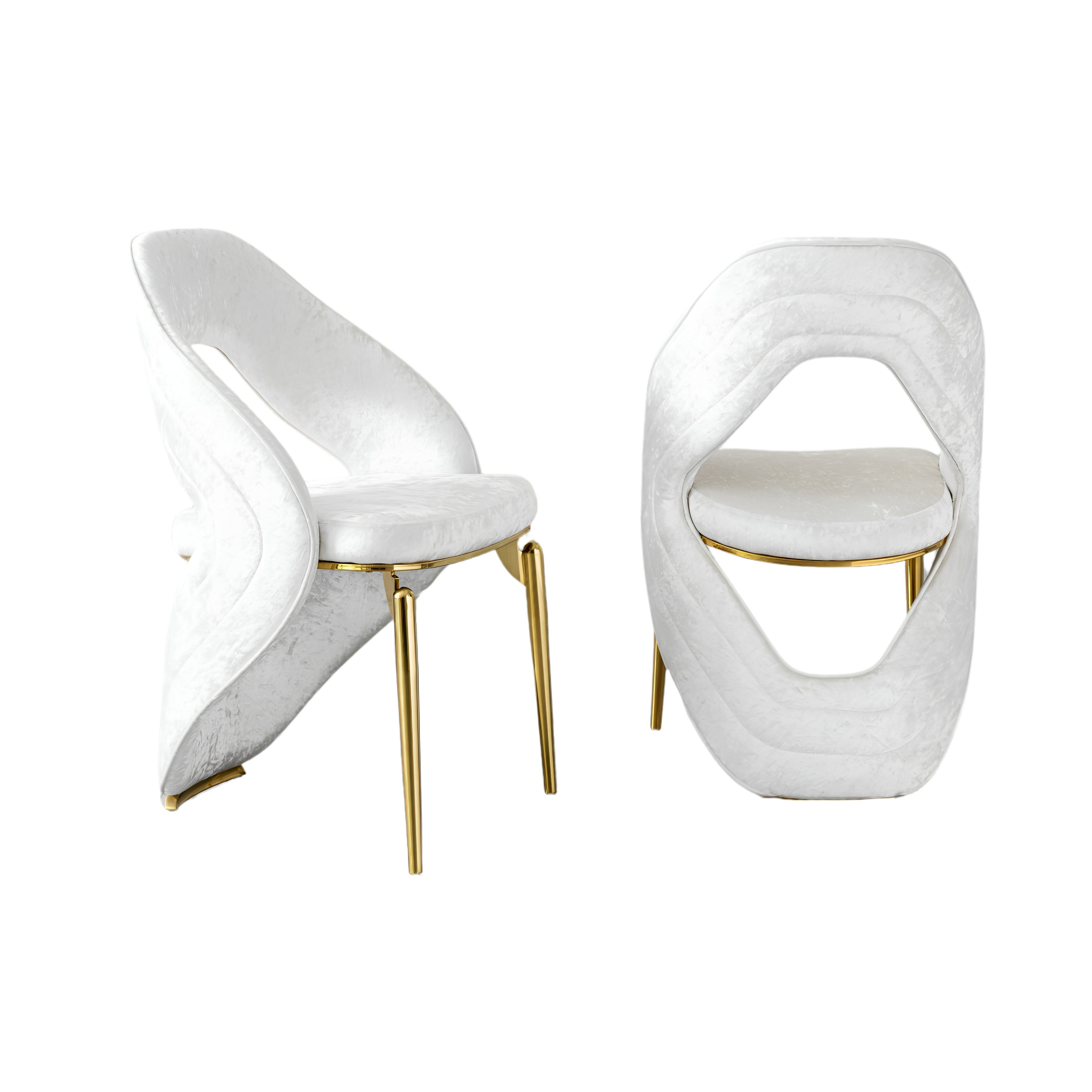 Silla Diamante | Estructura Acero Oro - Cromo