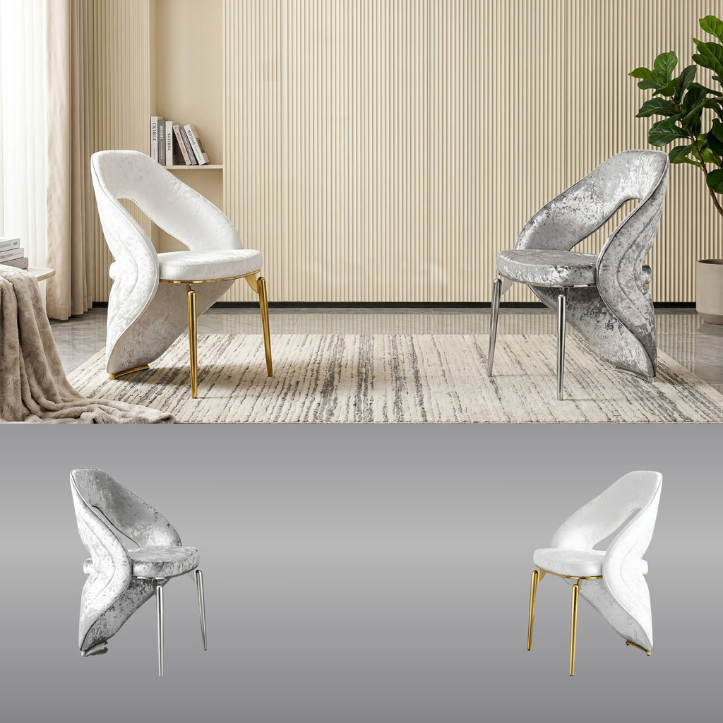 Silla Diamante | Estructura Acero Oro - Cromo