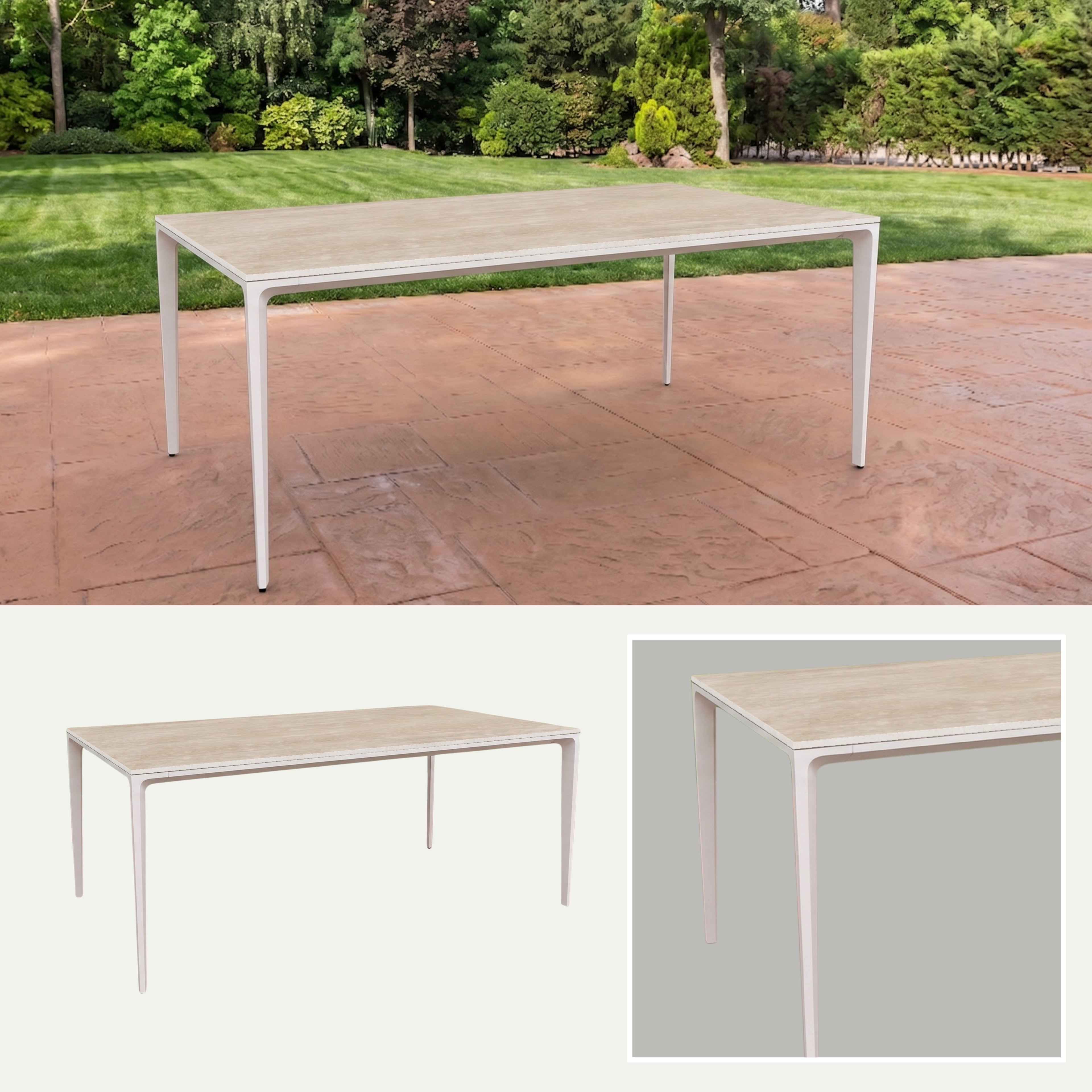 Mesa de Exterior Dylan | Estructura Blanca