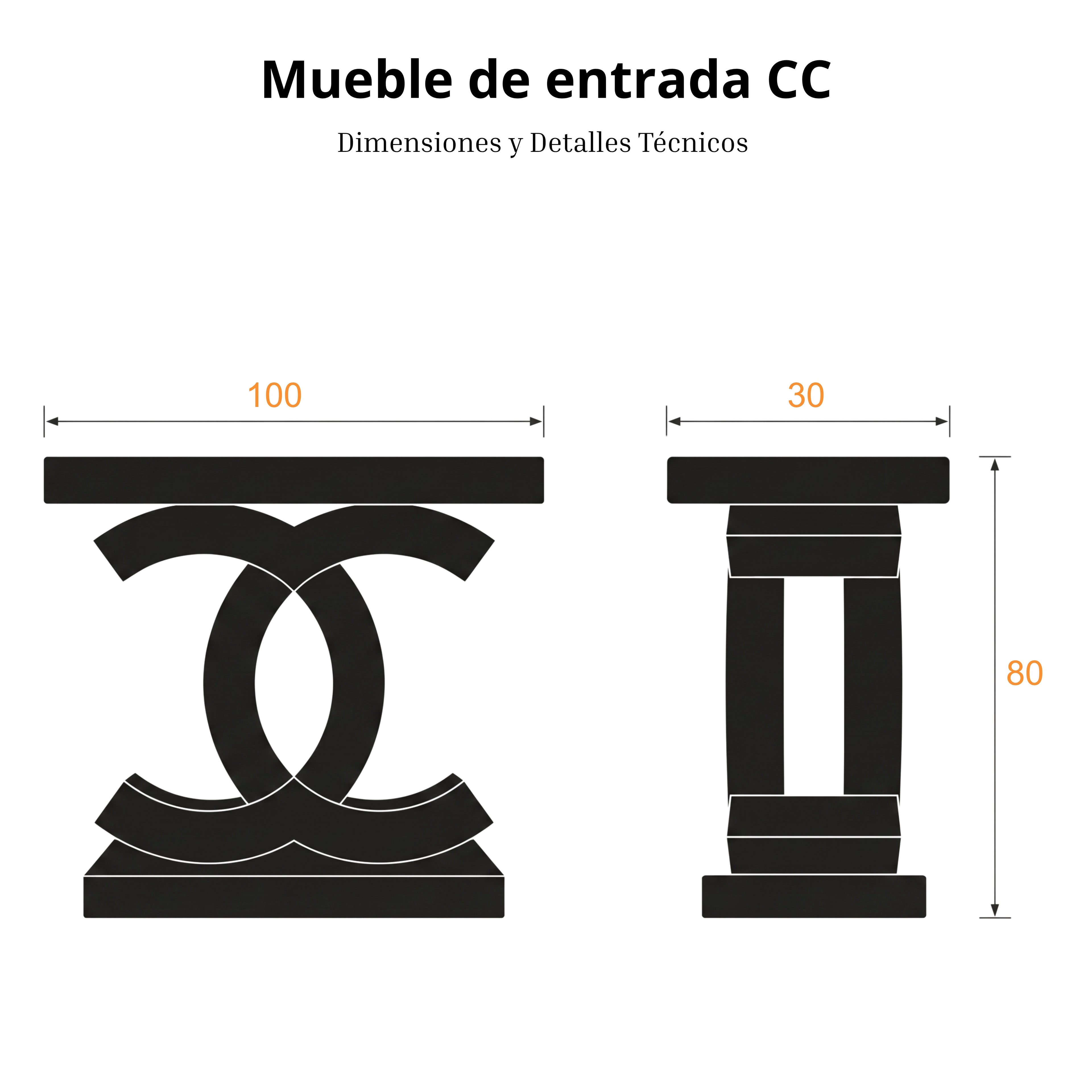 Mueble de Entrada CC | Cristal