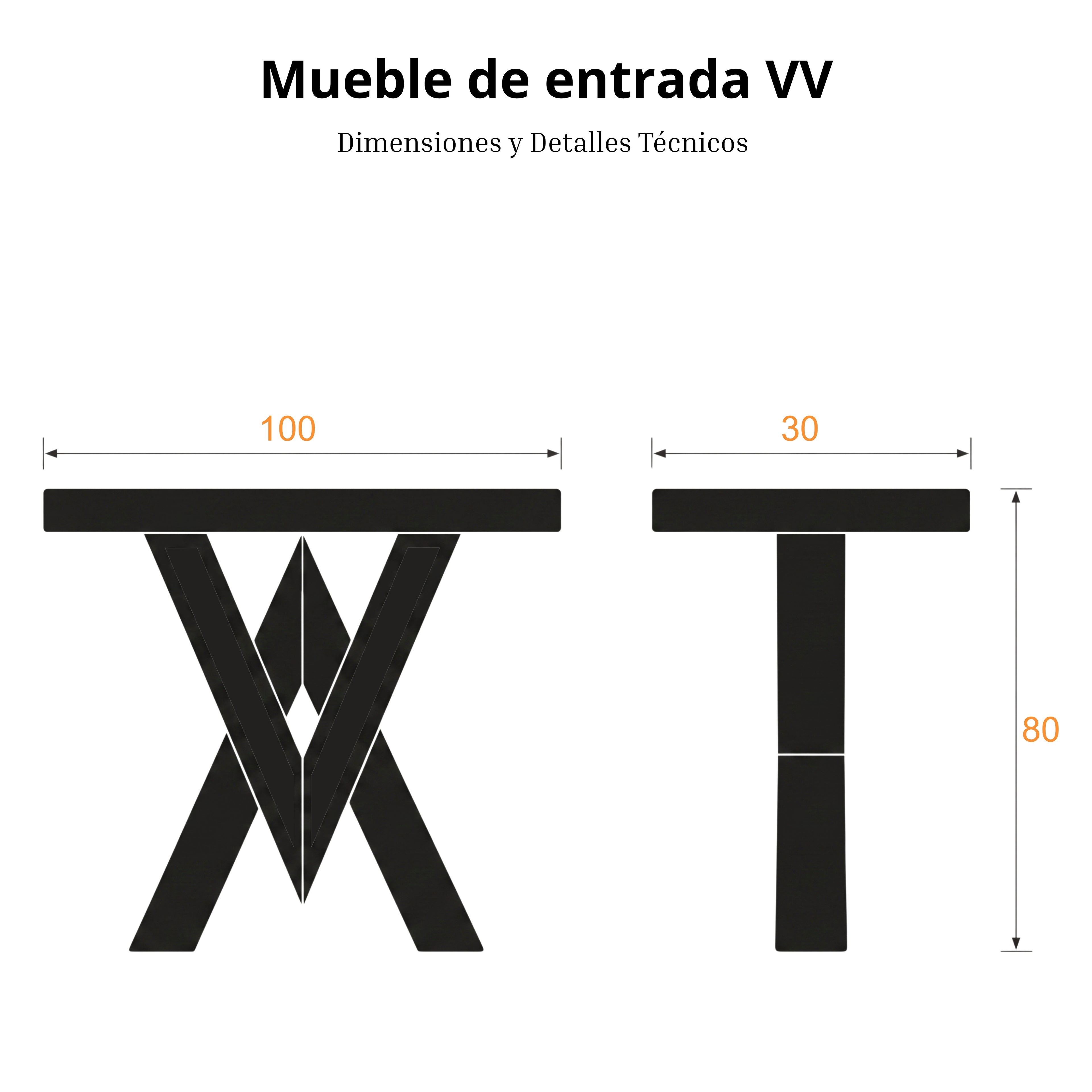 Mueble de Entrada VV | Cristal