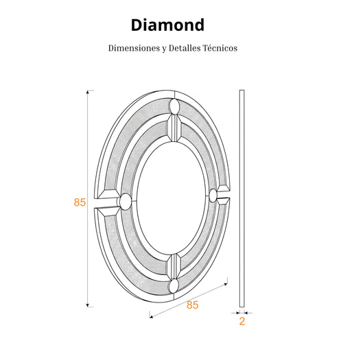 Diamond | Espejo Decorativo
