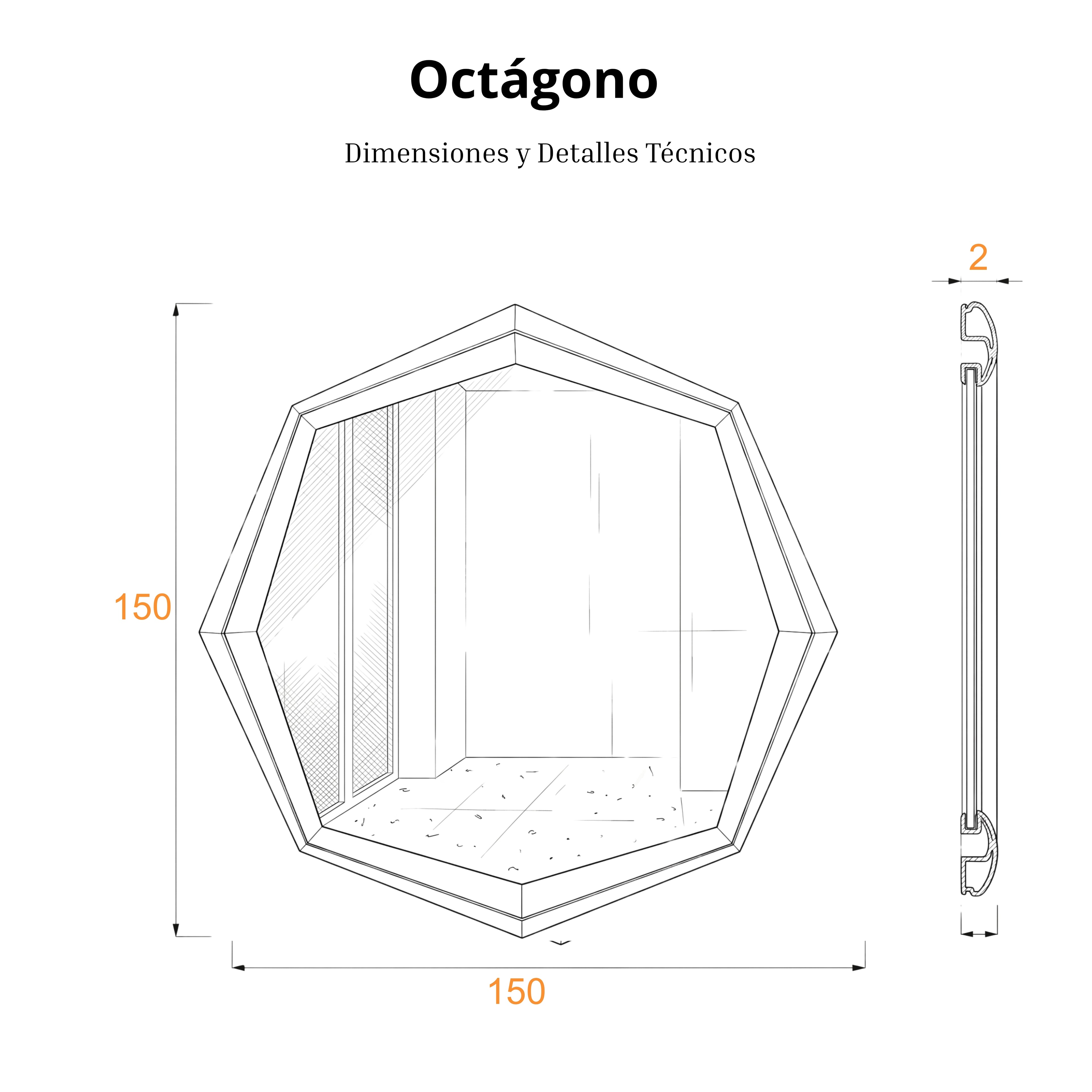 Octágono | Espejo Decorativo