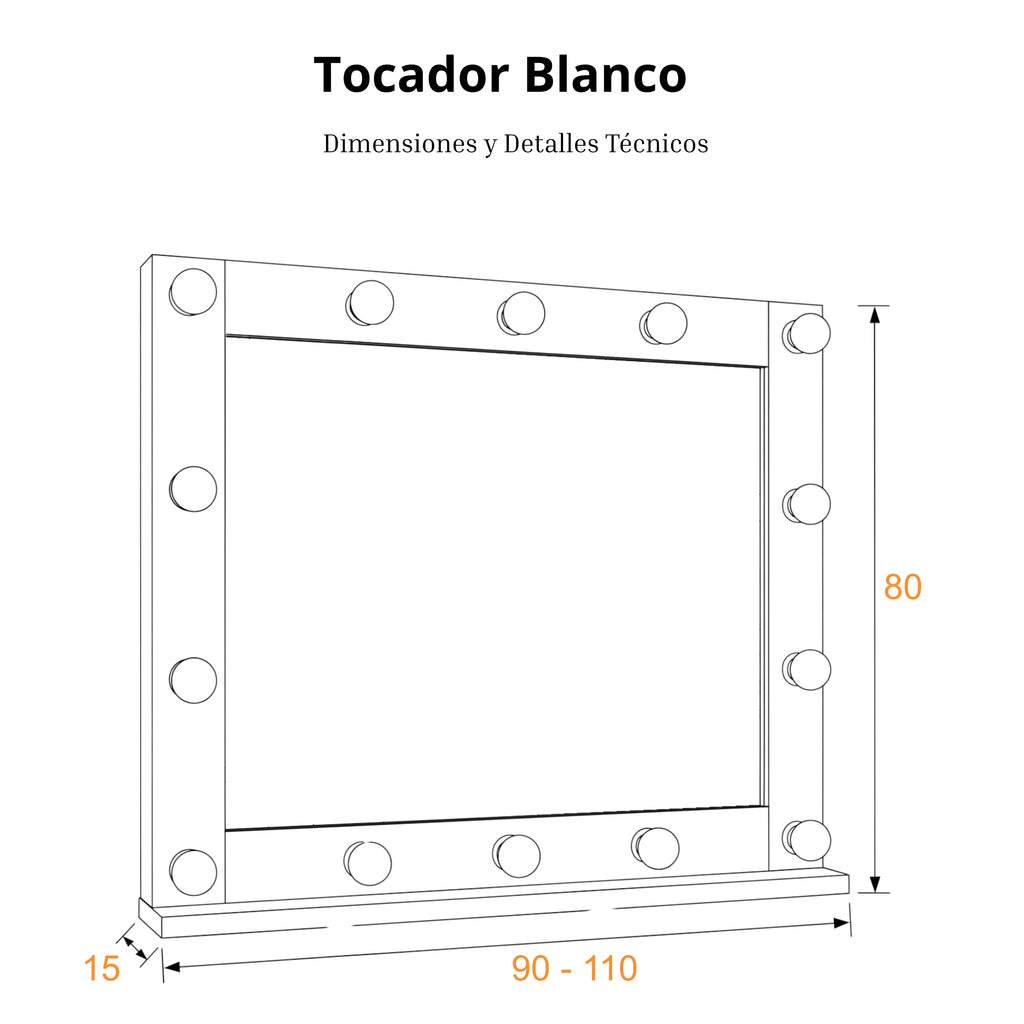 Espejo Tocador | Blanco