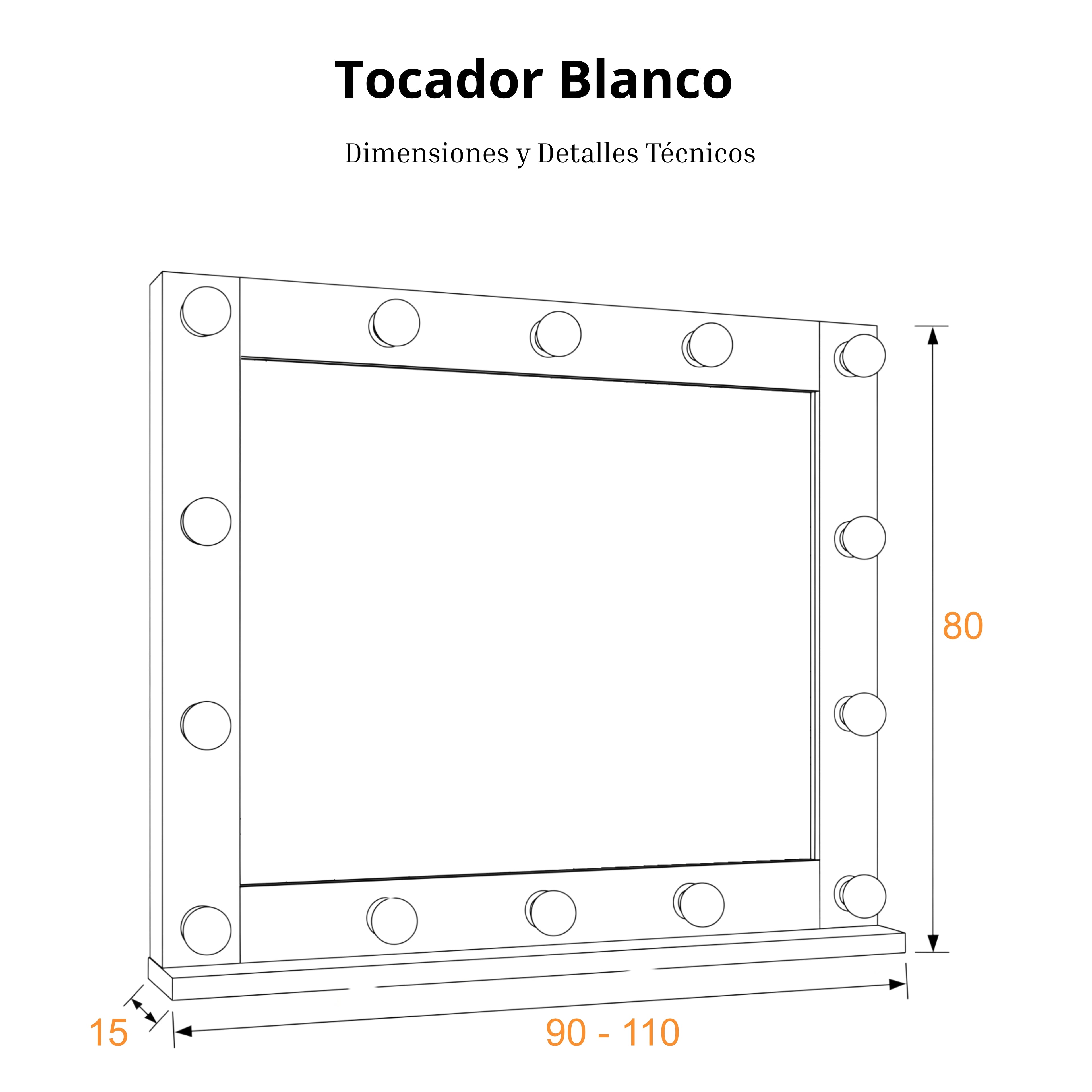 Espejo Tocador | Blanco