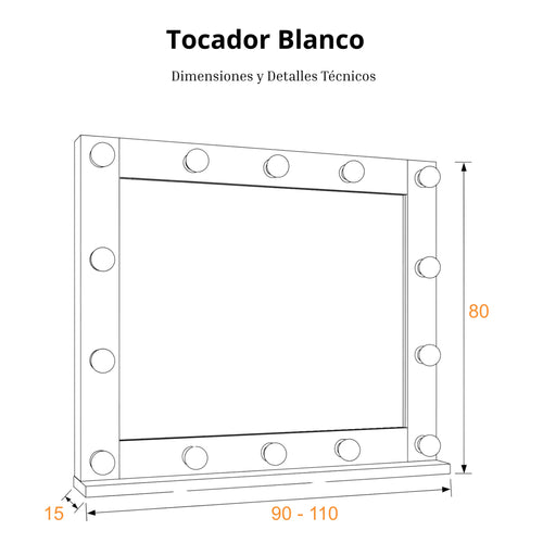 Espejo Tocador | Blanco