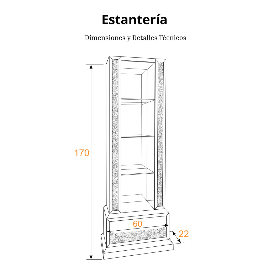 Estantería Cristal | Mueble de Salón