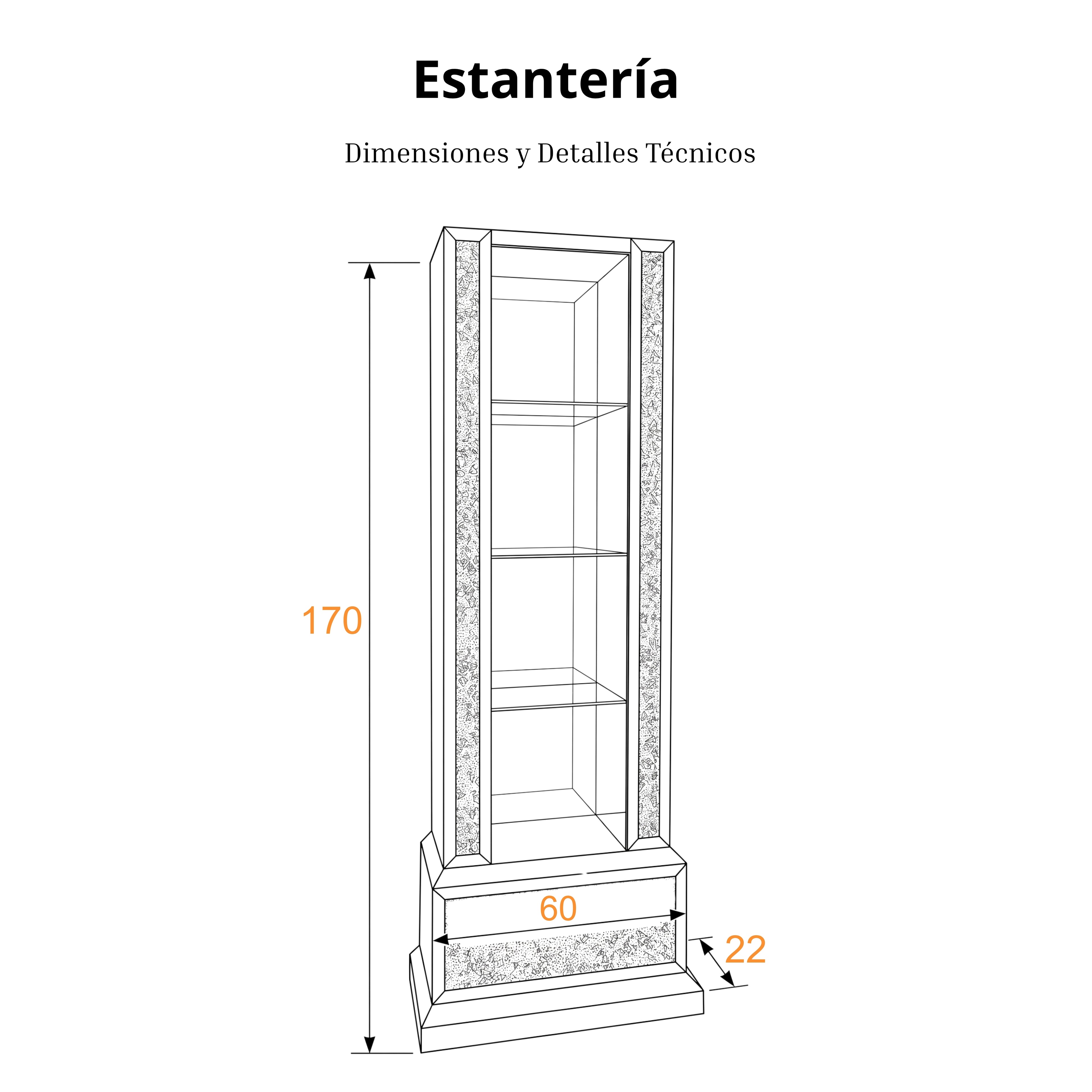 Estantería Cristal | Mueble de Salón