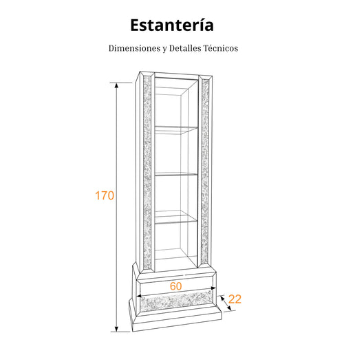 Estantería Cristal | Mueble de Salón