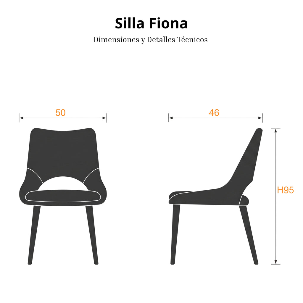 Silla Fiona | Estructura Negra