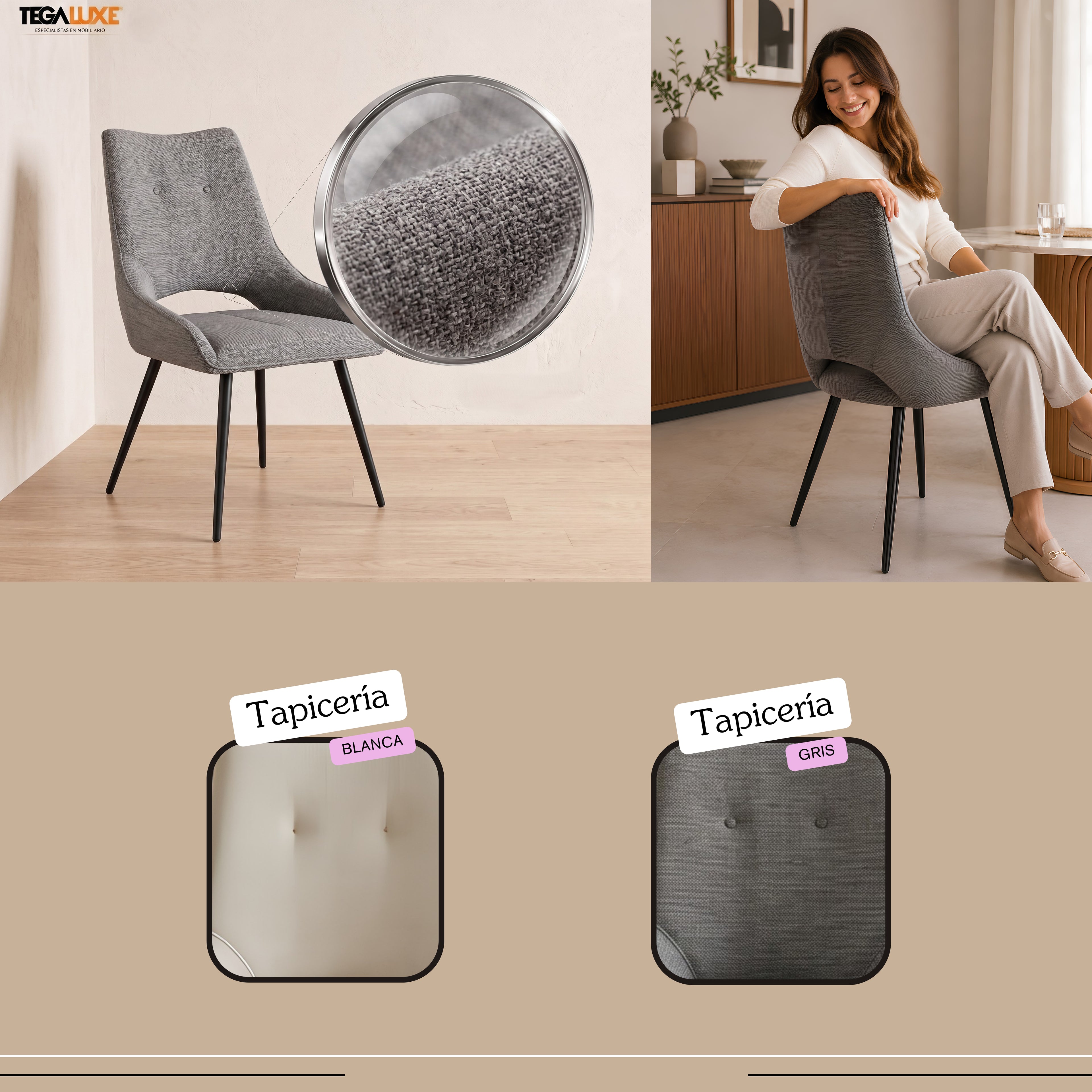 Silla Fiona | Estructura Negra