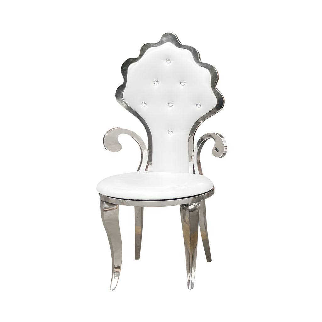Silla Flor | Estructura Acero Cromo - Oro