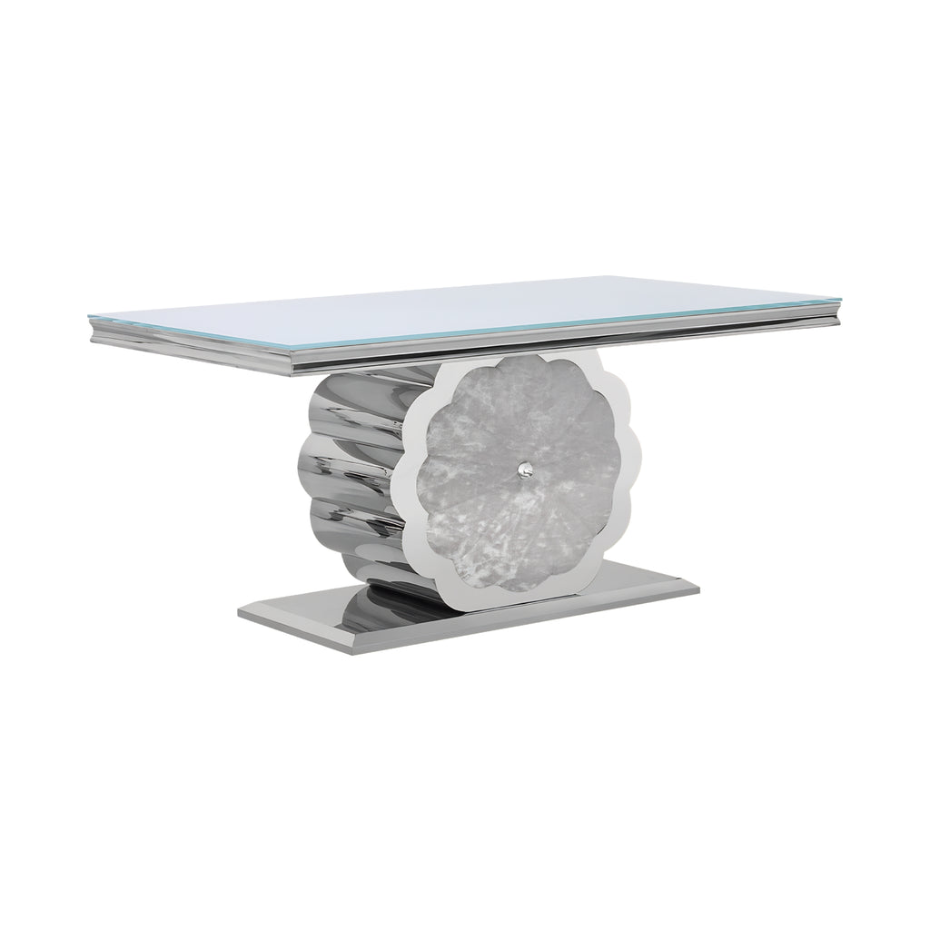 Mesa de Comedor Flor | Estructura Acero Cromo