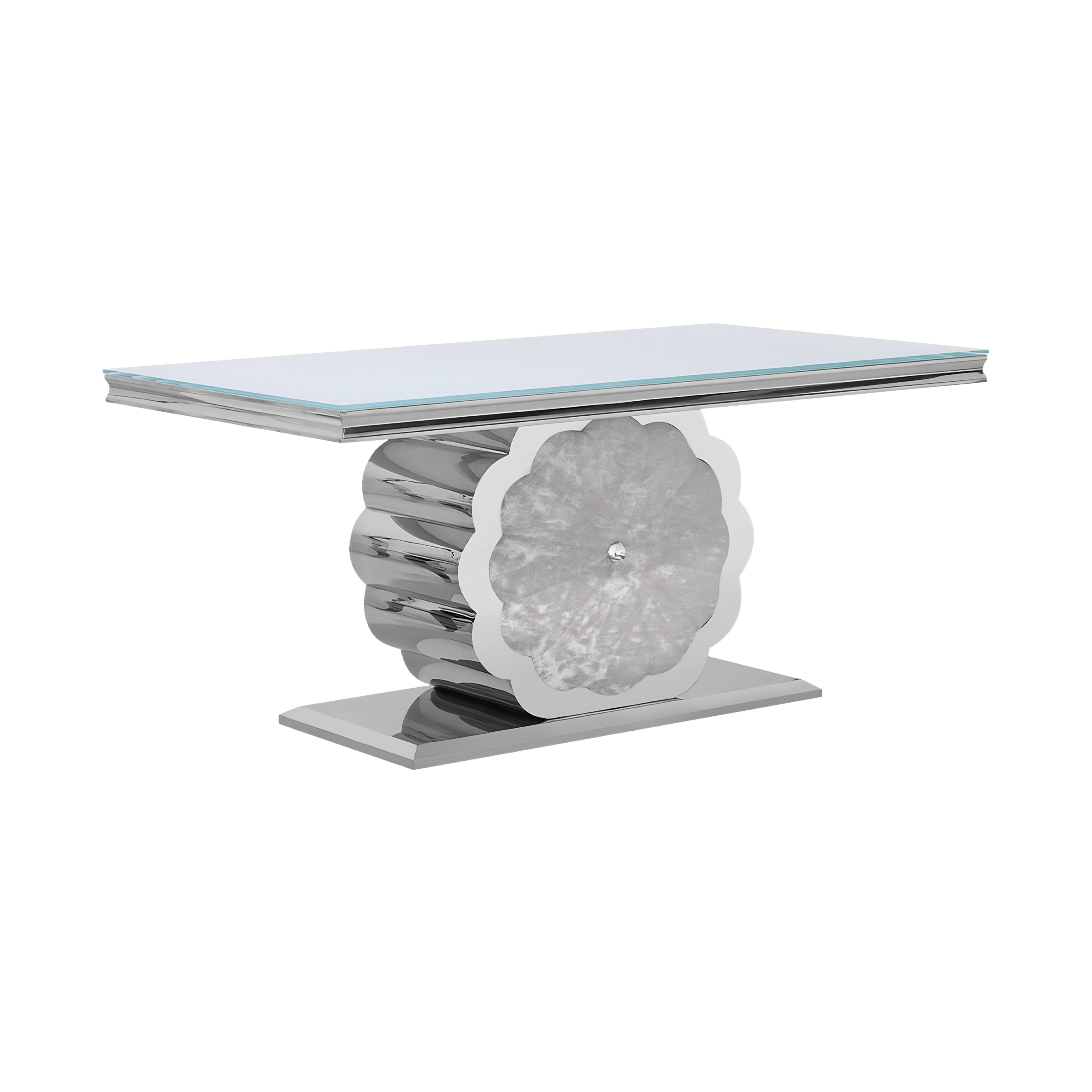 Mesa de Comedor Flor | Estructura Acero Cromo
