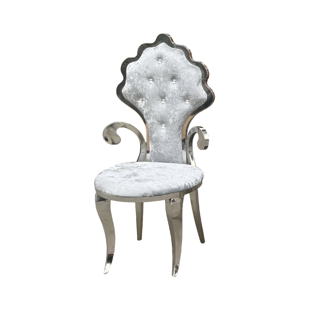 Silla Flor | Estructura Acero Cromo - Oro