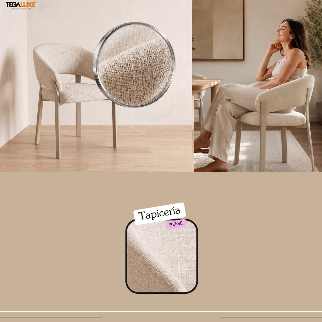 Silla Gabriela | Estructura Beige