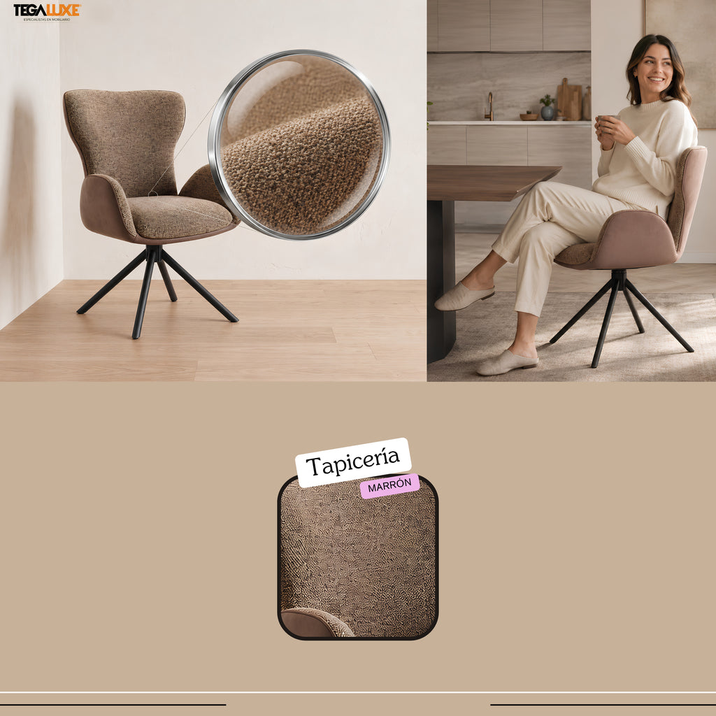 Sillón Gabriel Giratorio 360º | Estructura Negra