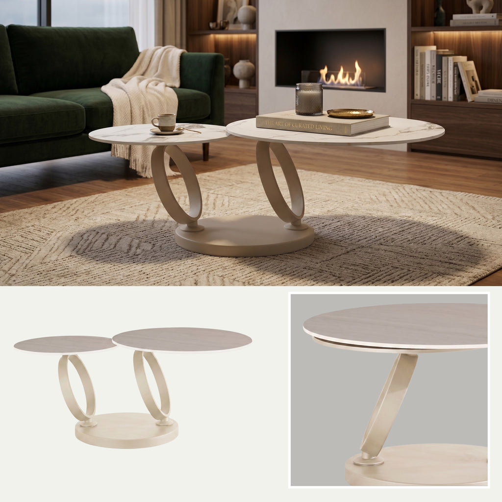 Mesa de Centro Gaia | Estructura Beige