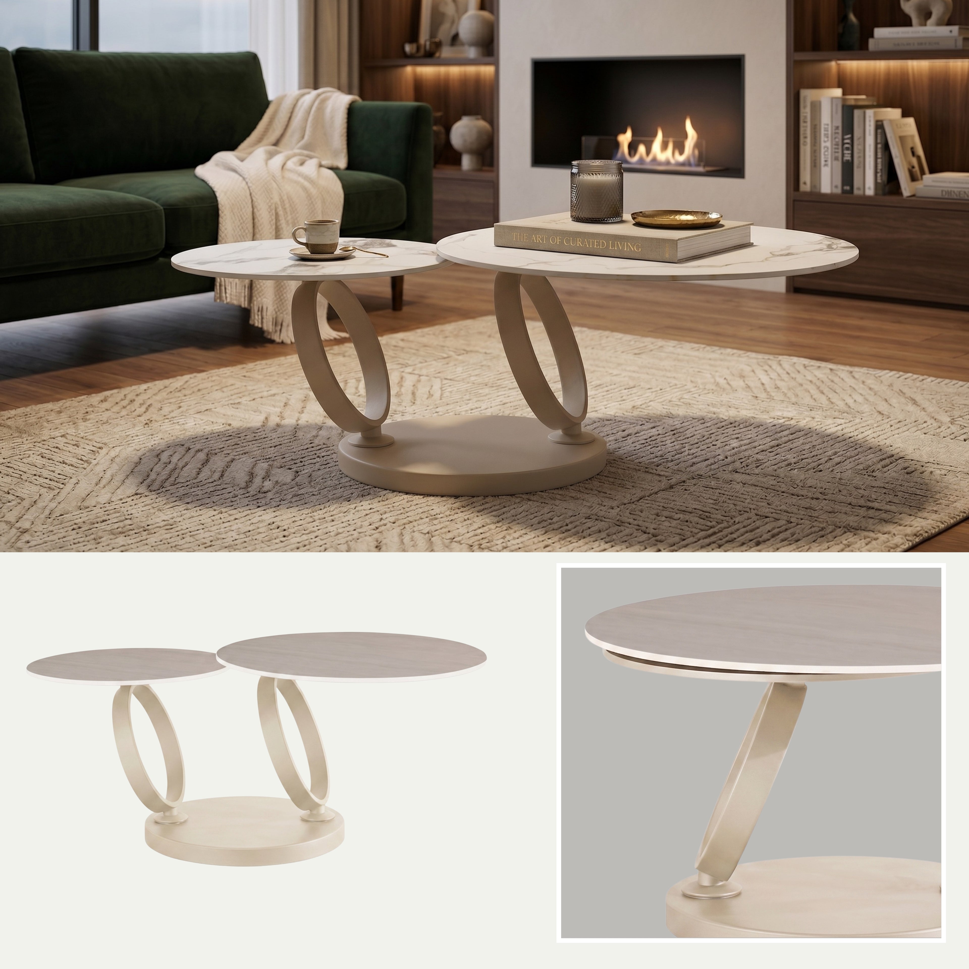 Mesa de Centro Gaia | Estructura Beige