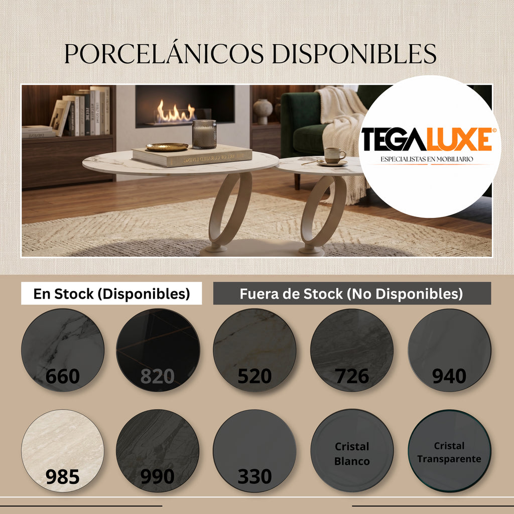 Mesa de Centro Gaia | Estructura Beige