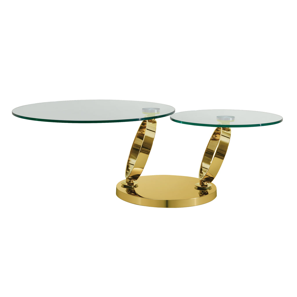 Mesa de Centro Gaia | Estructura Acero Oro