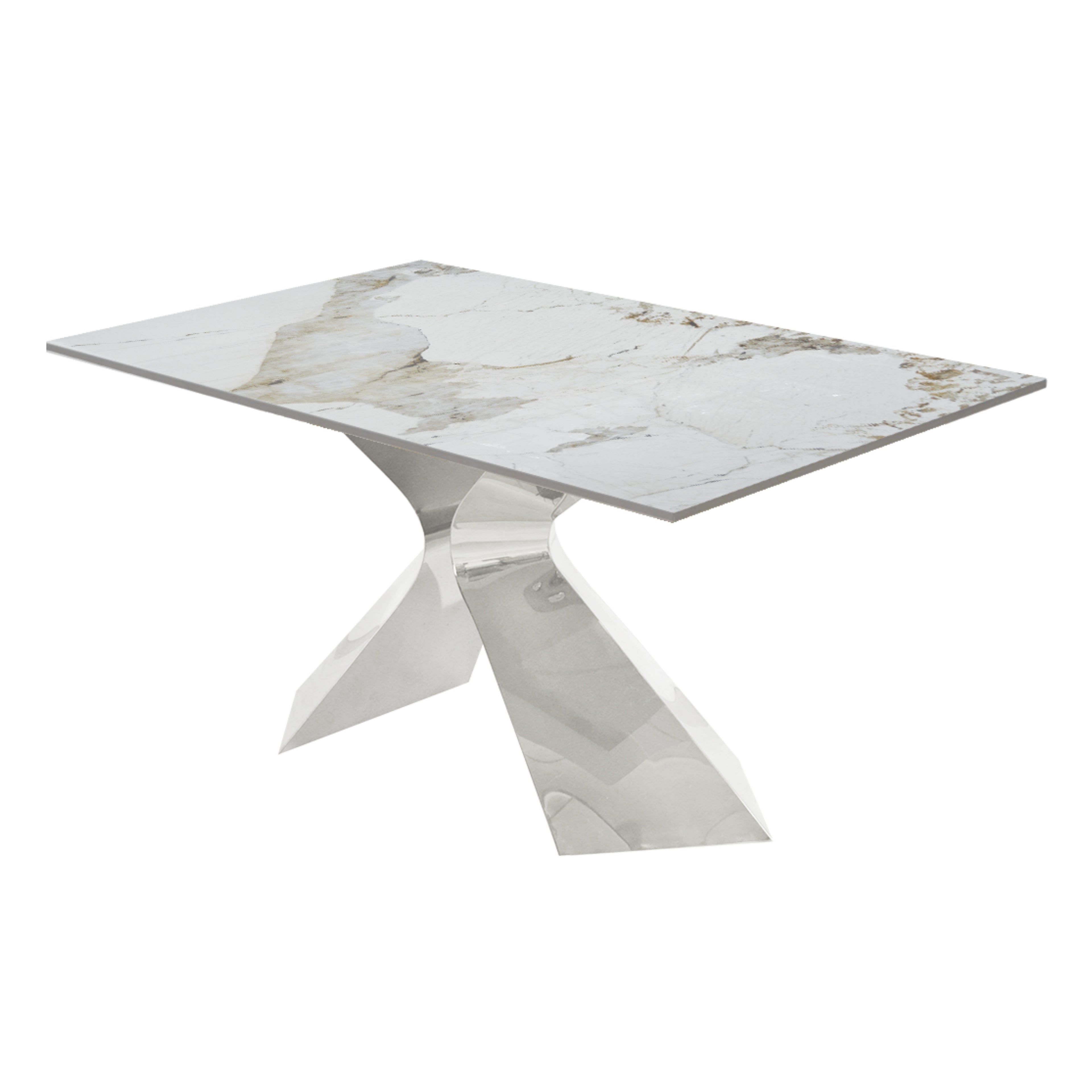 Mesa de Centro Gloria | Estructura Acero Cromo