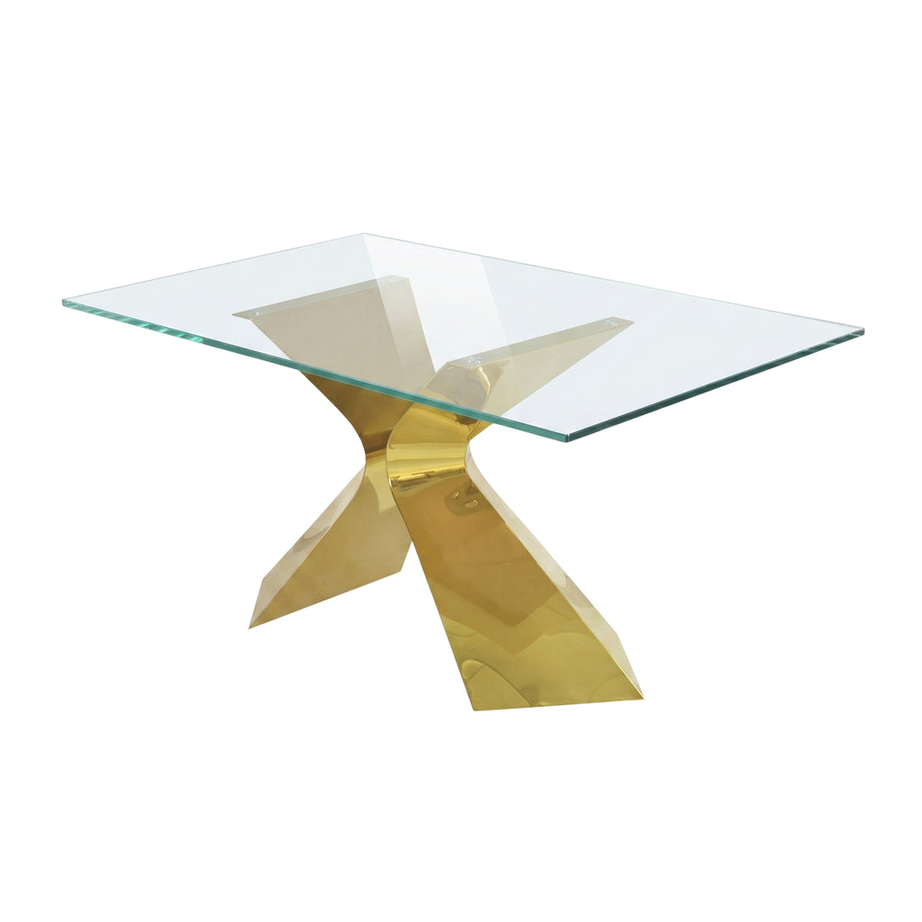 Mesa de Comedor Gloria | Estructura Acero Oro