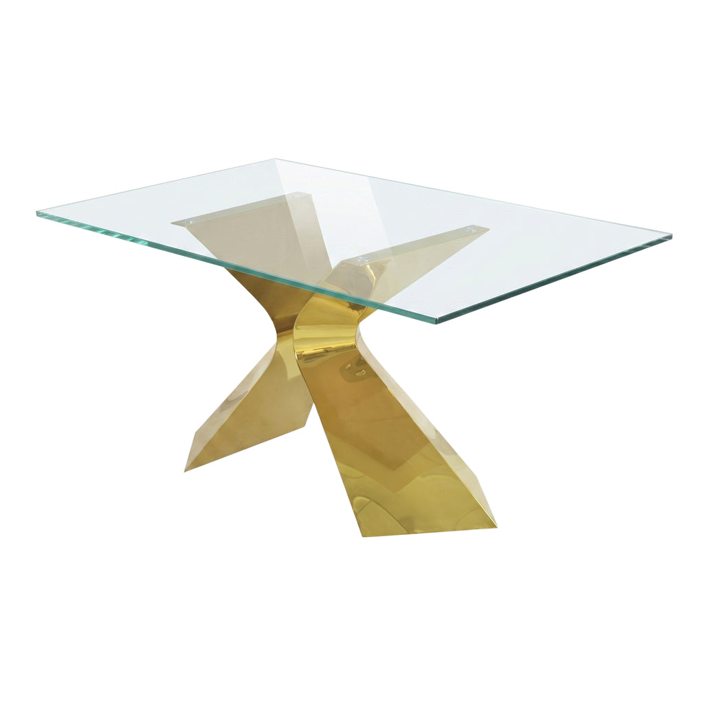 Mesa de Centro Gloria | Estructura Acero Oro