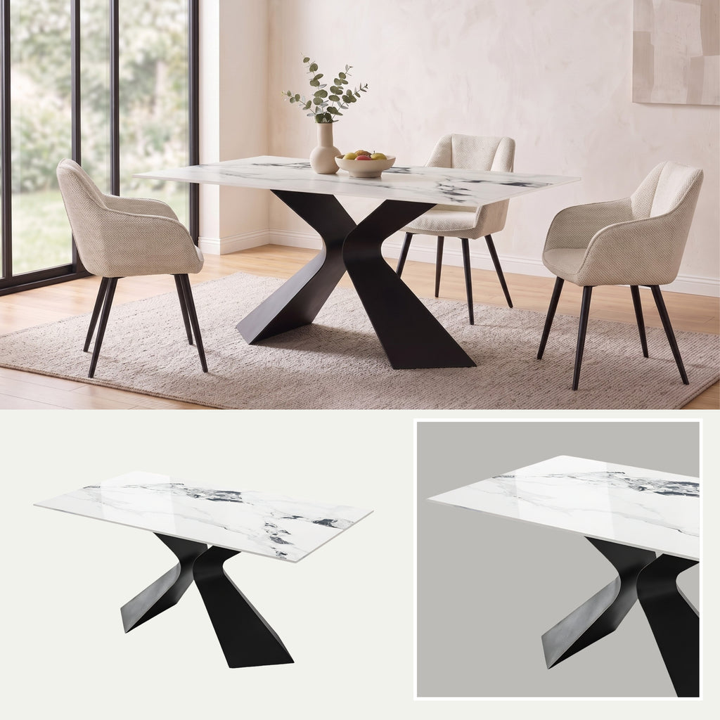 Mesa de Comedor Gloria | Estructura Negra