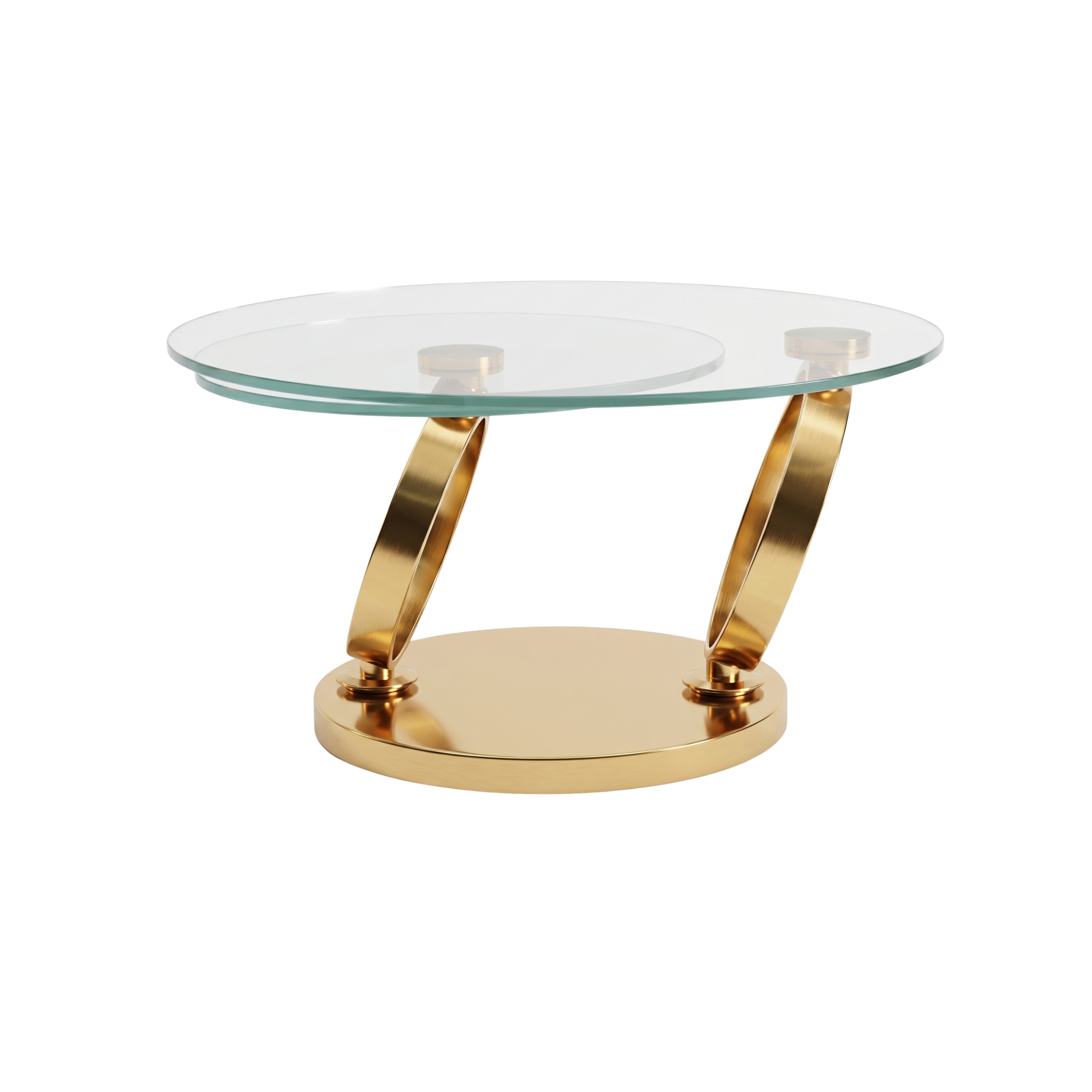 Mesa de Centro Gaia | Estructura Acero Oro